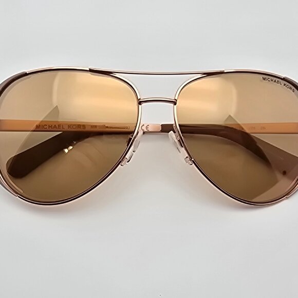 Michael Kors MK5004 Chelsea Gold Taupe Frame Rose Gold Lens Aviator Sunglasses - Picture 11 of 13